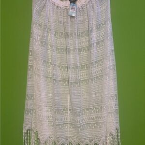 Elegant Cream Lace Skirt